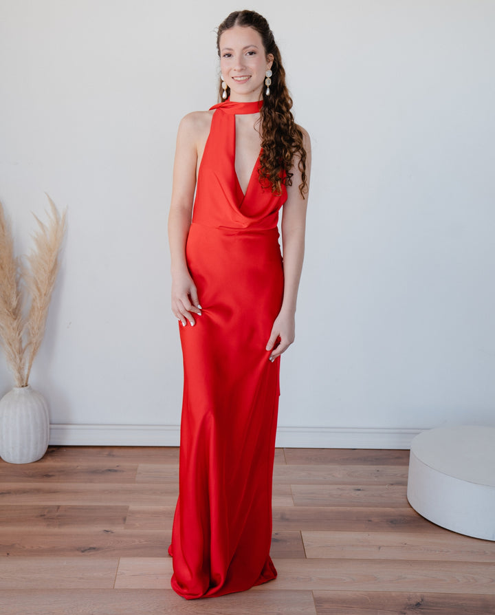 Vestido Largo de Fiesta Budapest Rojo