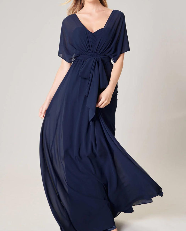 Vestido De Fiesta Largo Teodora Multiformas Azul Oscuro