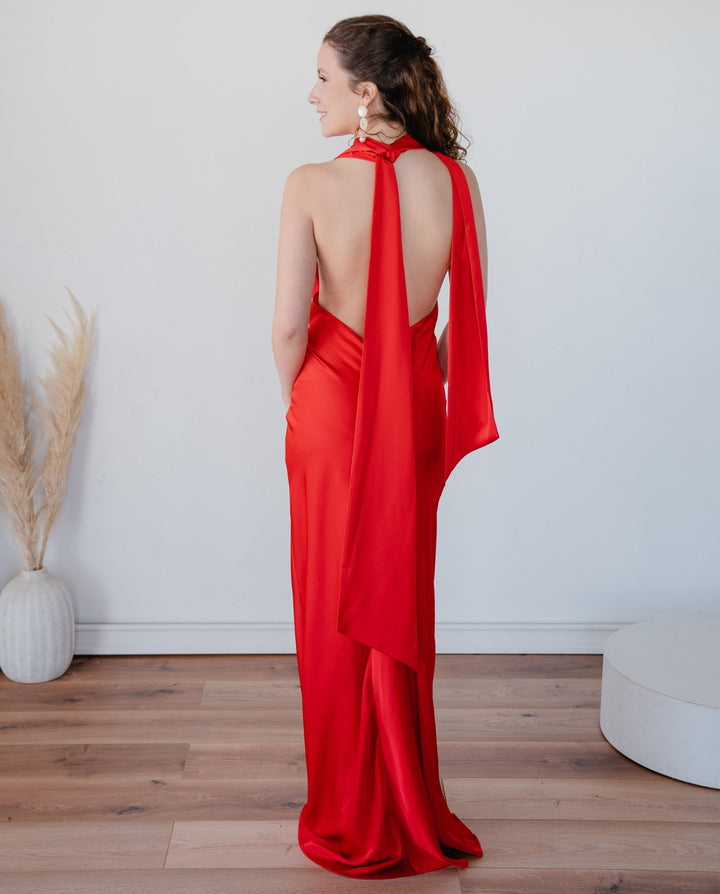 Vestido Largo de Fiesta Budapest Rojo