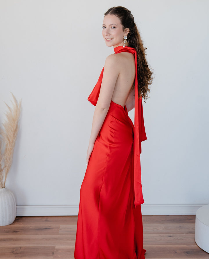 Vestido Largo de Fiesta Budapest Rojo
