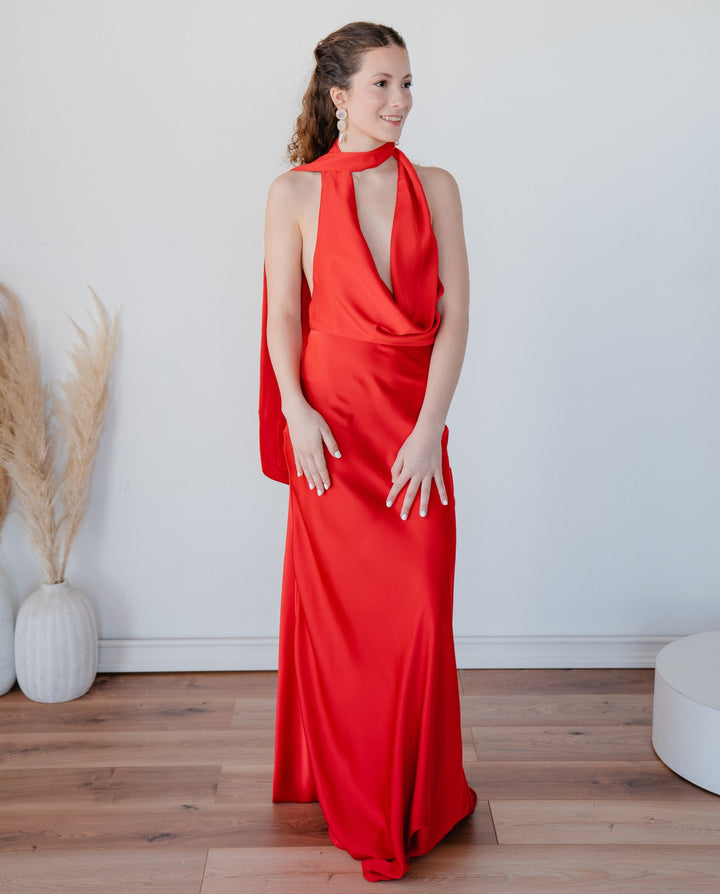 Vestido Largo de Fiesta Budapest Rojo