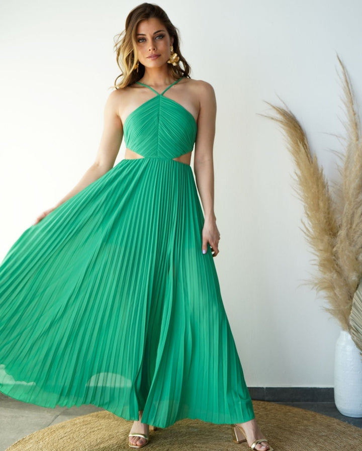 Vestido de Fiesta Largo Olga Verde
