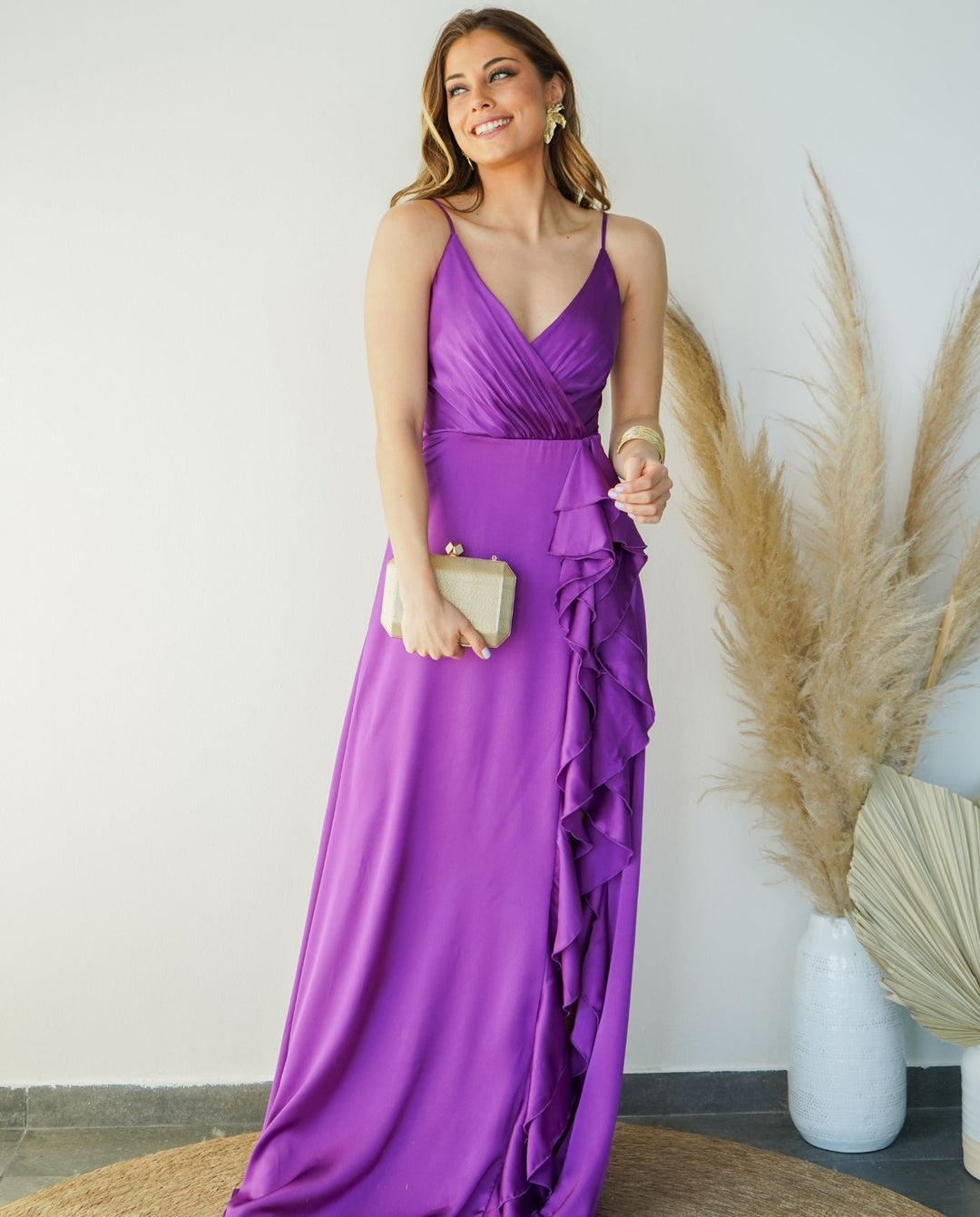 Vestido de Fiesta Largo Silvina Magenta