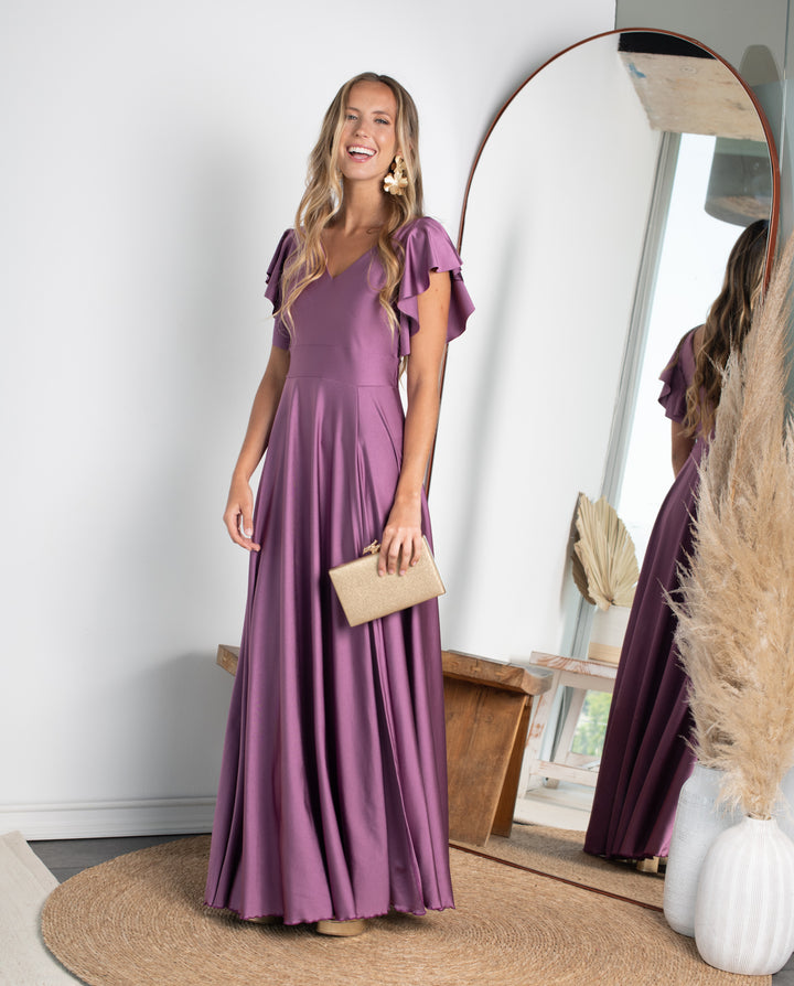Vestido Largo de Fiesta Isa Lila