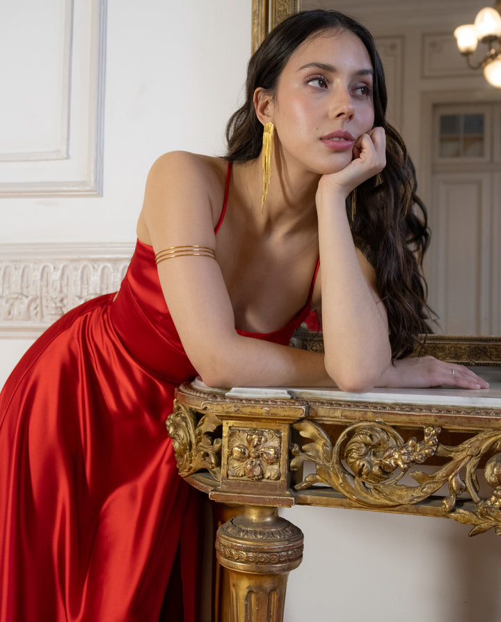 Vestido Largo de Fiesta Rafa Rojo