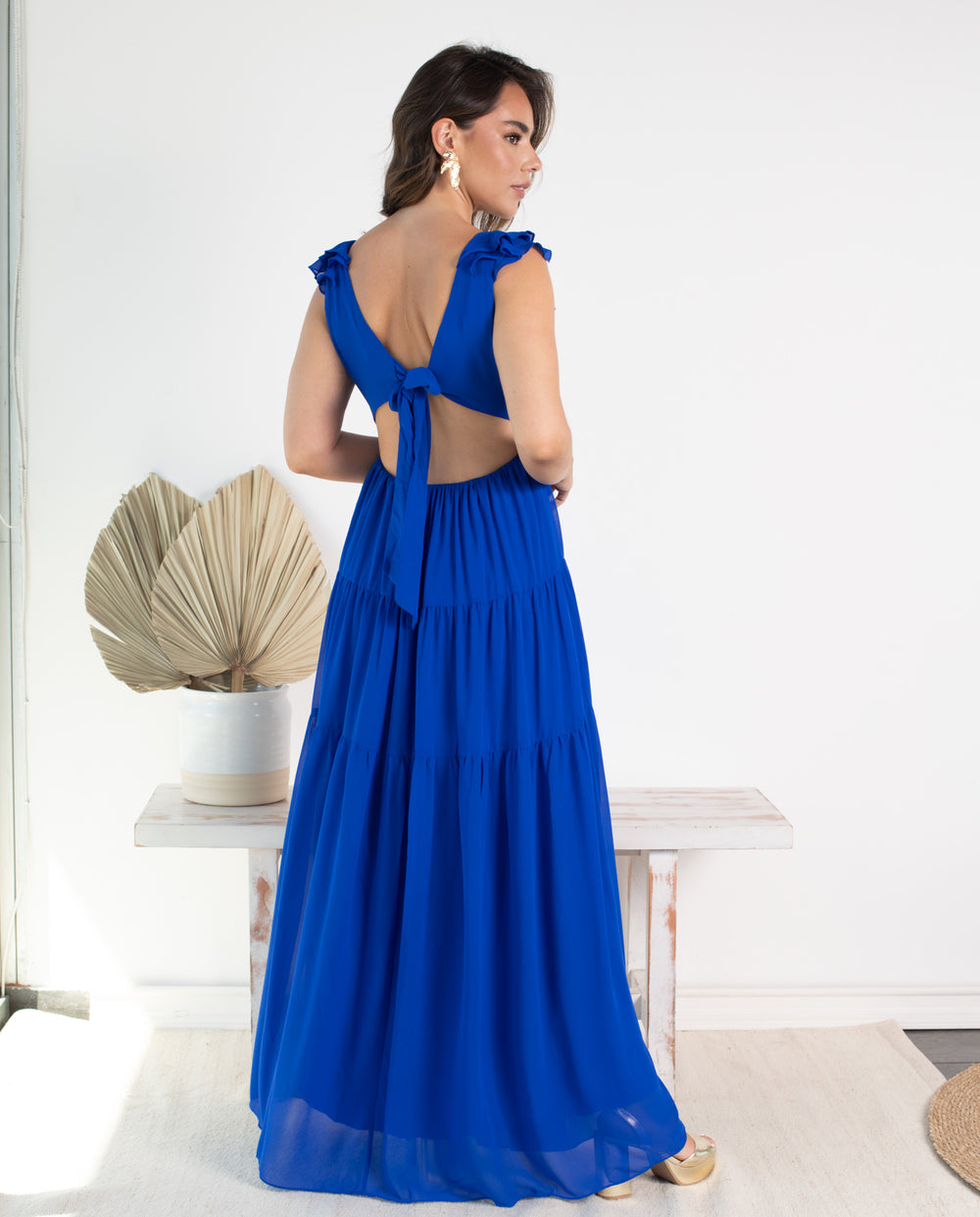VESTIDO LARGO DANAE AZUL ROYAL