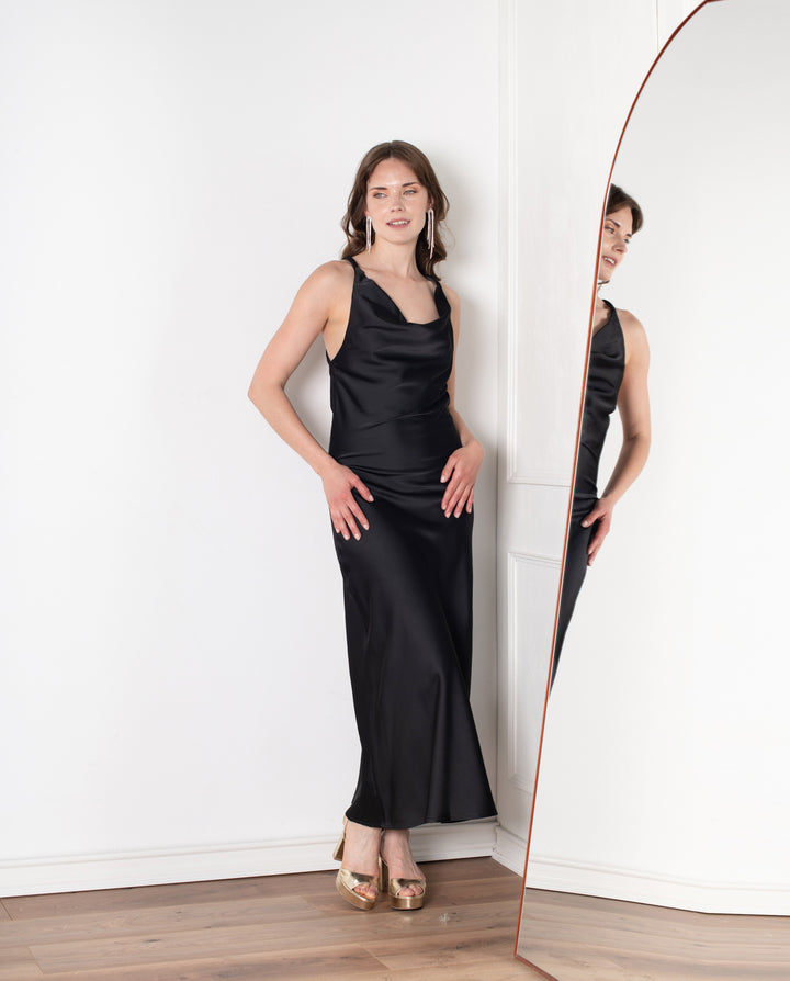 Vestido Largo de Fiesta Montserrat Negro