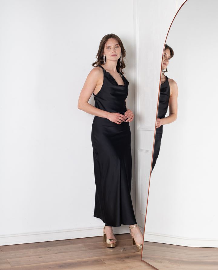 Vestido Largo de Fiesta Montserrat Negro