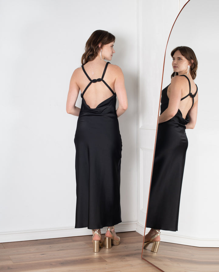 Vestido Largo de Fiesta Montserrat Negro