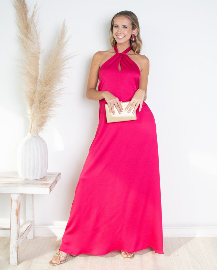 Vestido Largo de Fiesta Lili Cherry