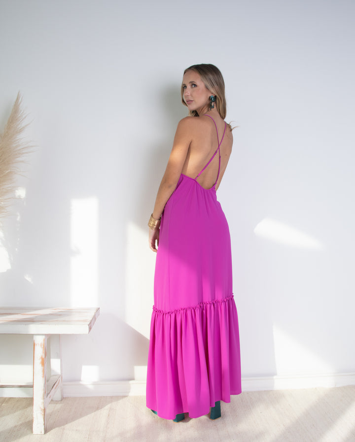 Vestido de Fiesta Ale Fucsia