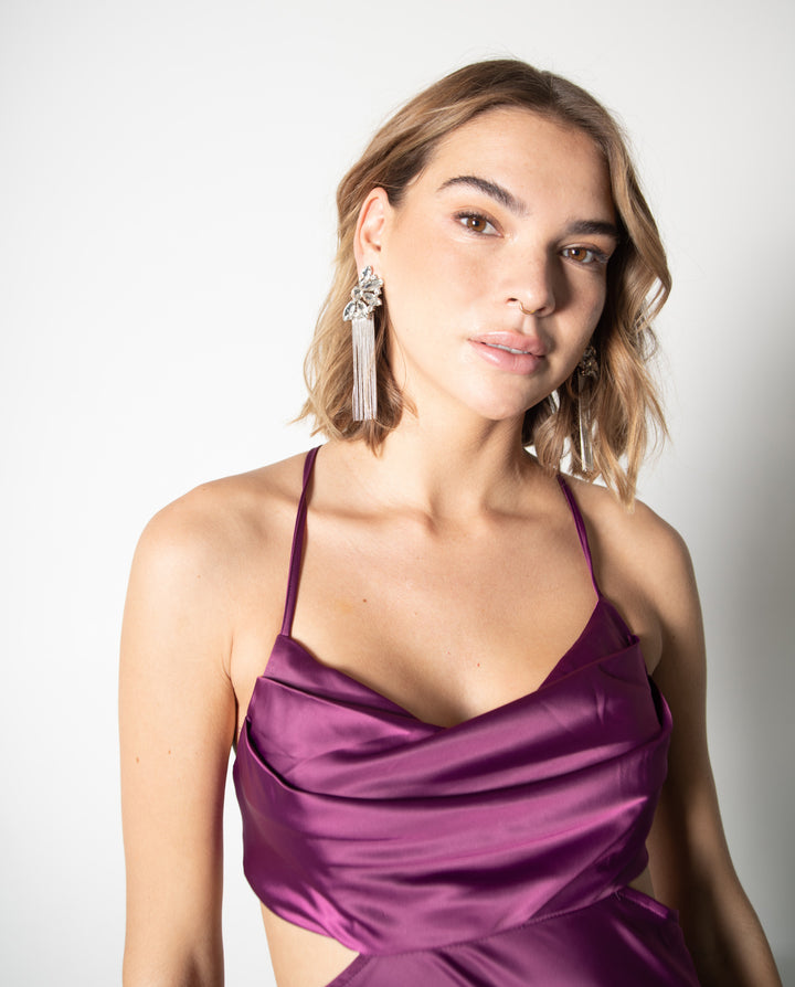 VESTIDO DE FIESTA LARGO CAROL MORADO