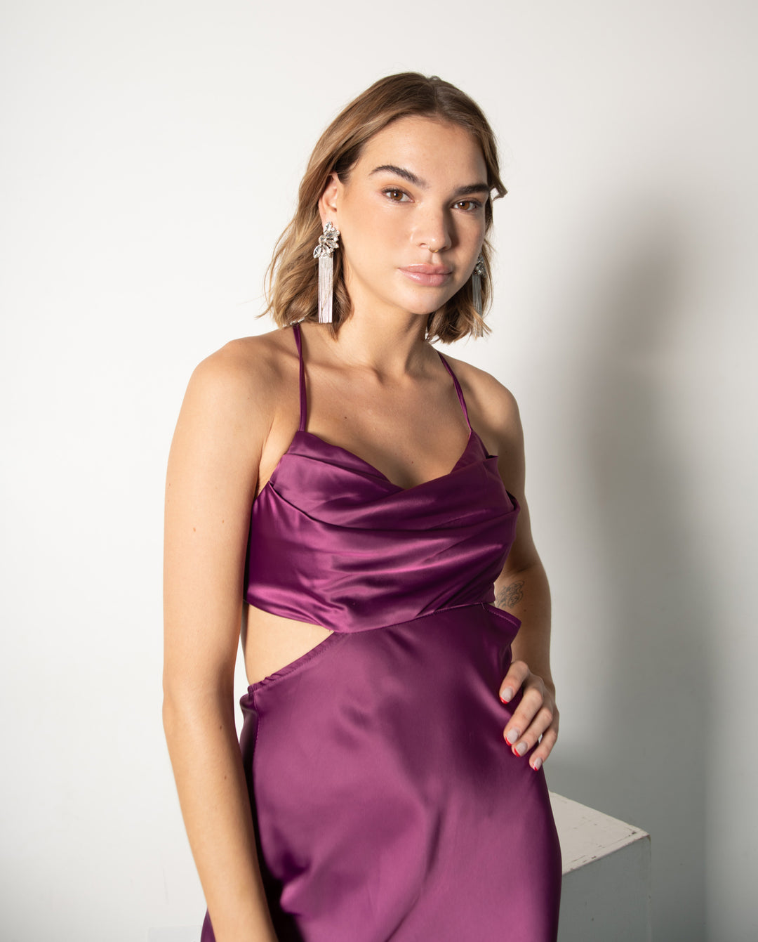 VESTIDO DE FIESTA LARGO CAROL MORADO