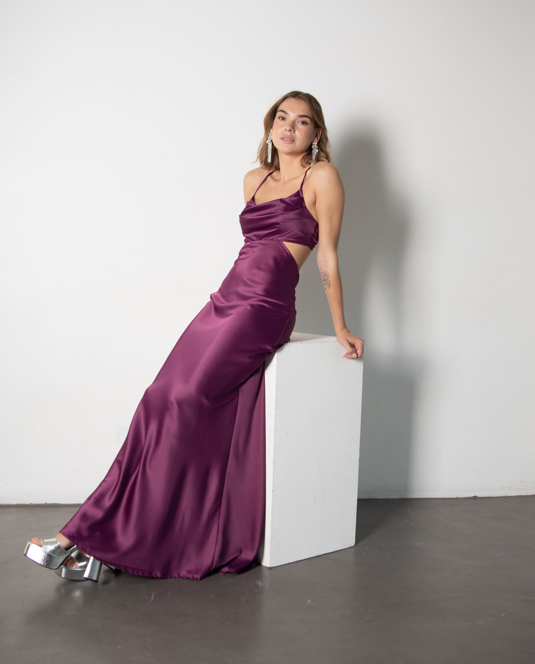 VESTIDO DE FIESTA LARGO CAROL MORADO