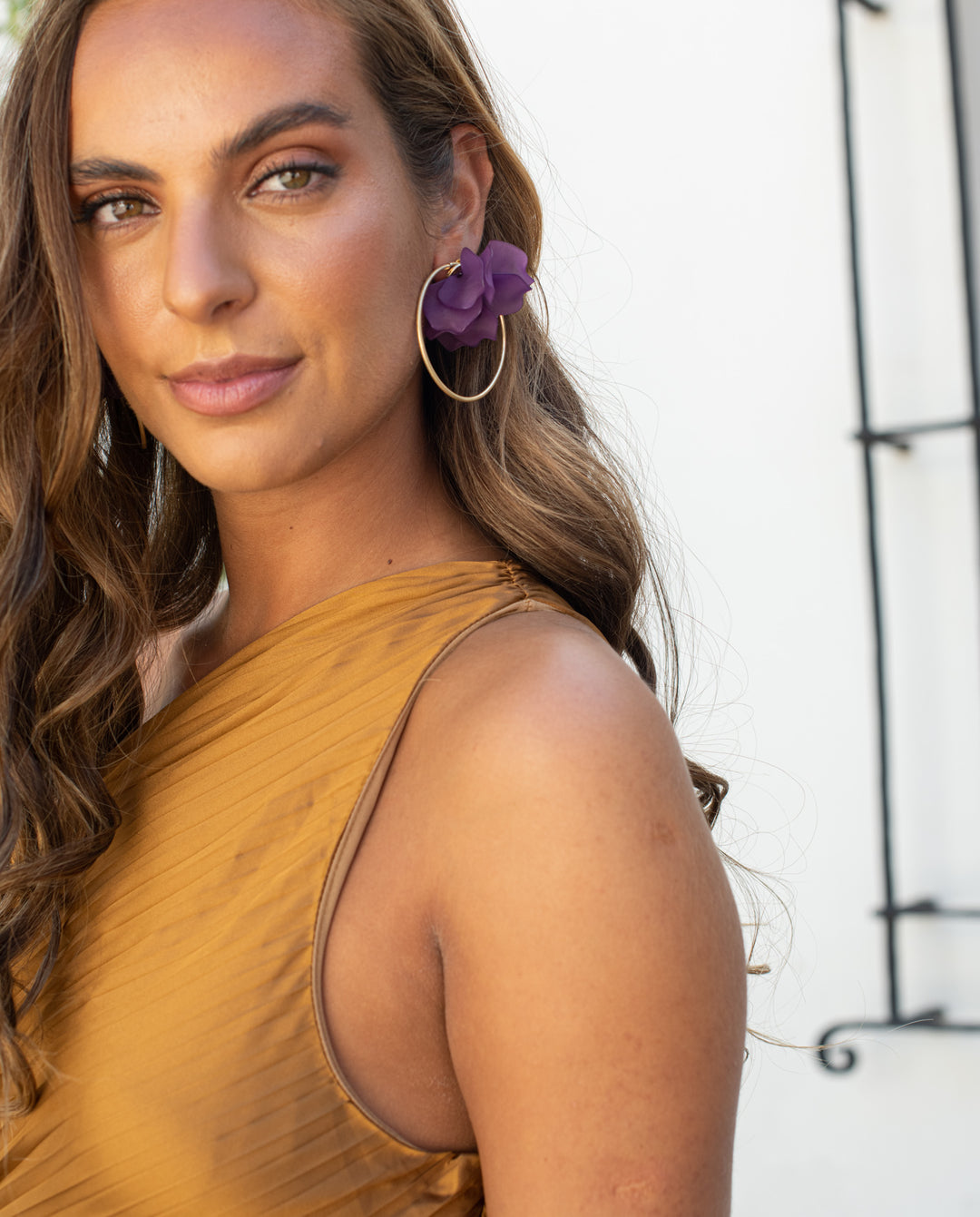 Vestido Largo de Fiesta Lucía un Hombro Mocha