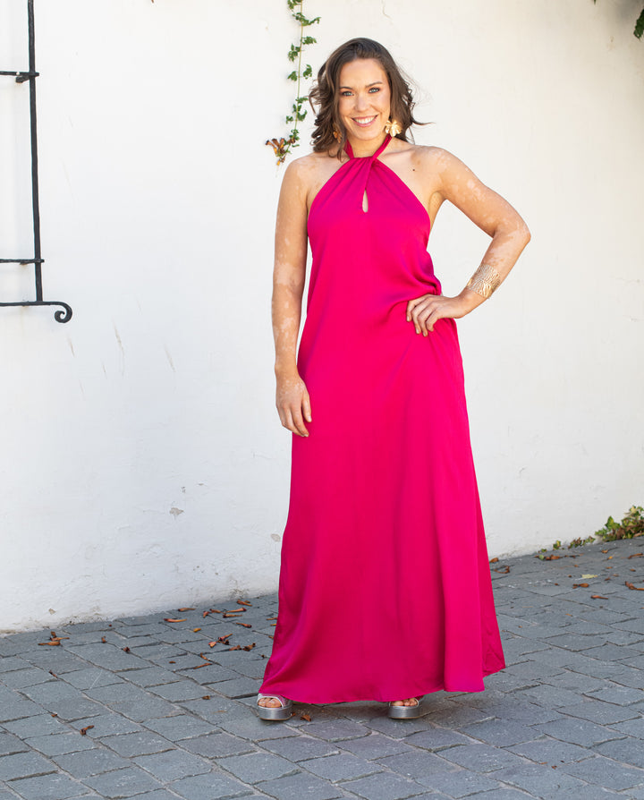 Vestido Largo de Fiesta Lili Cherry