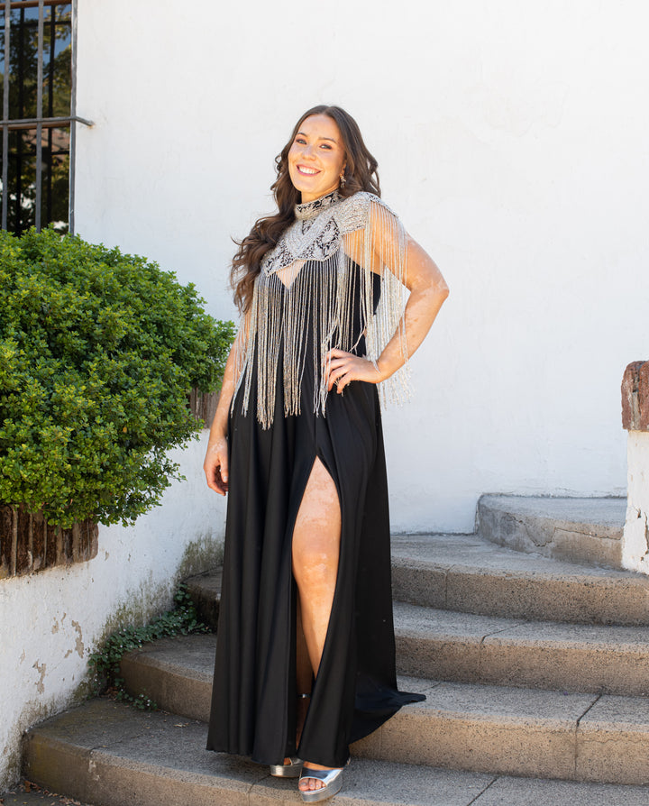 Vestido Largo de Fiesta Antonia Negro