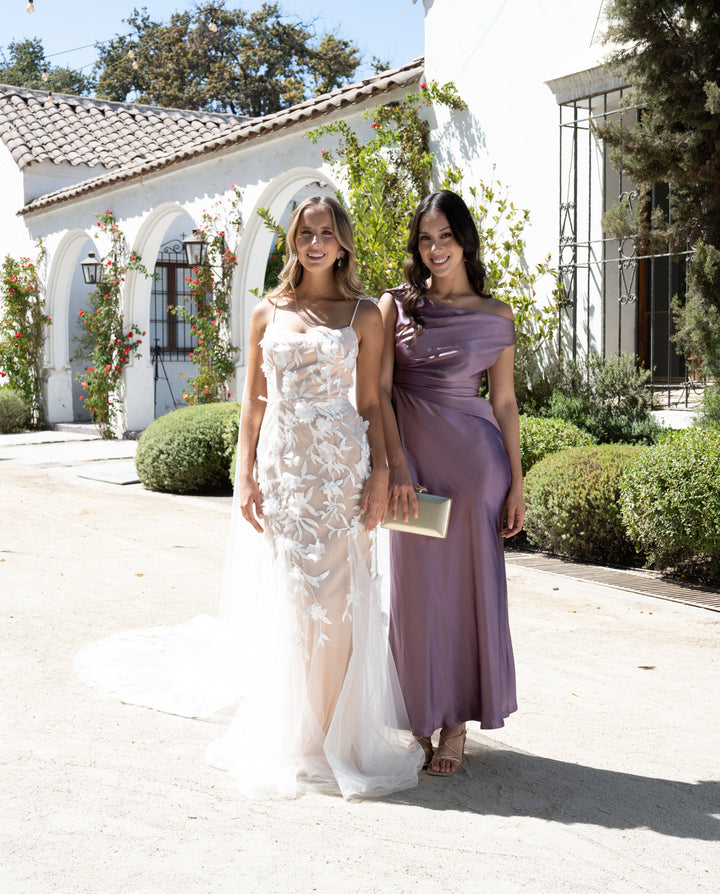 Vestido De Fiesta Creta Satin Malva