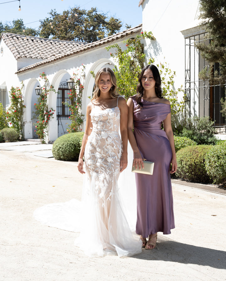 Vestido De Fiesta Creta Satin Malva