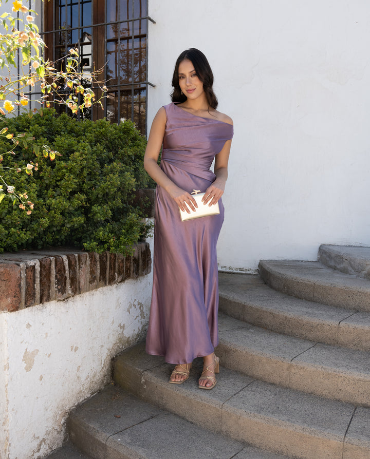 Vestido De Fiesta Creta Satin Malva