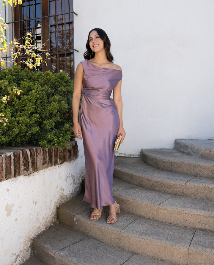 Vestido De Fiesta Creta Satin Malva