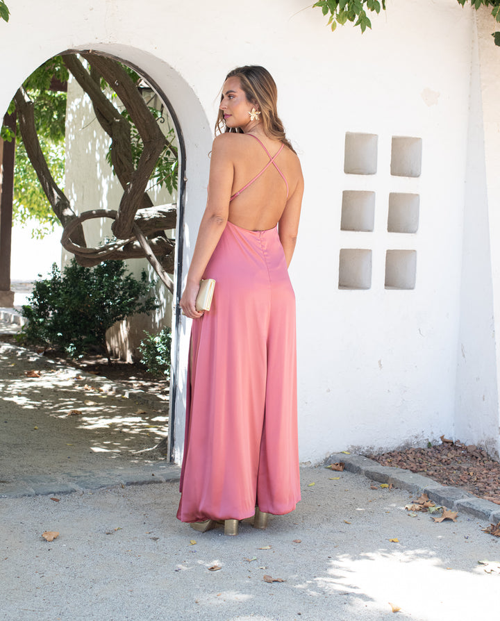 Vestido Largo de Fiesta Pepa Coral