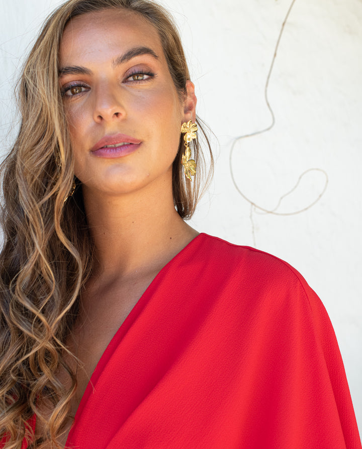 Vestido Corto de Fiesta Iris Rojo