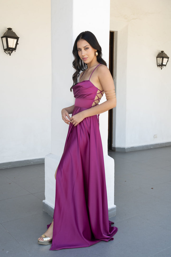 Vestido de Fiesta Largo Camila Magenta