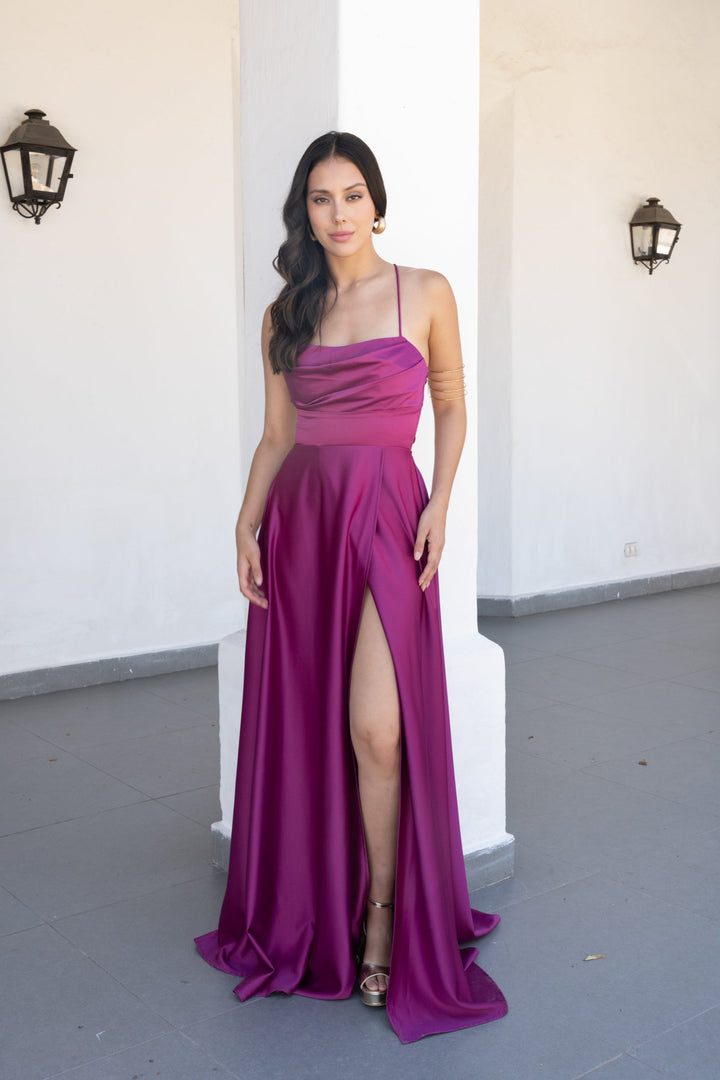 Vestido de Fiesta Largo Camila Magenta
