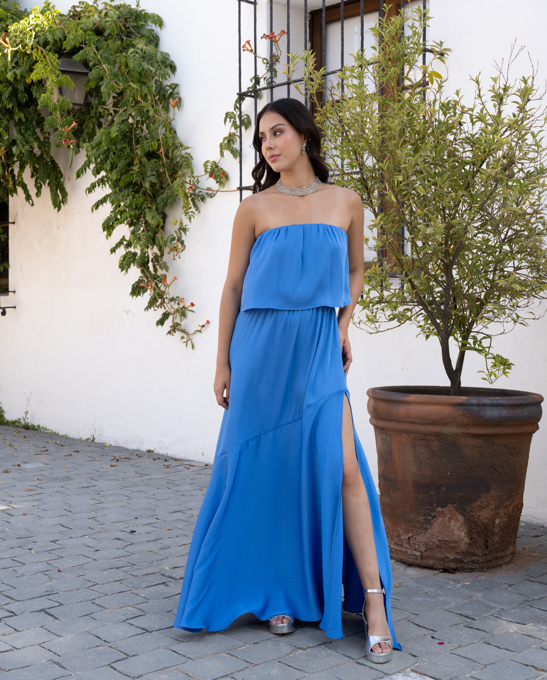 Vestido De Fiesta Valentina Celeste