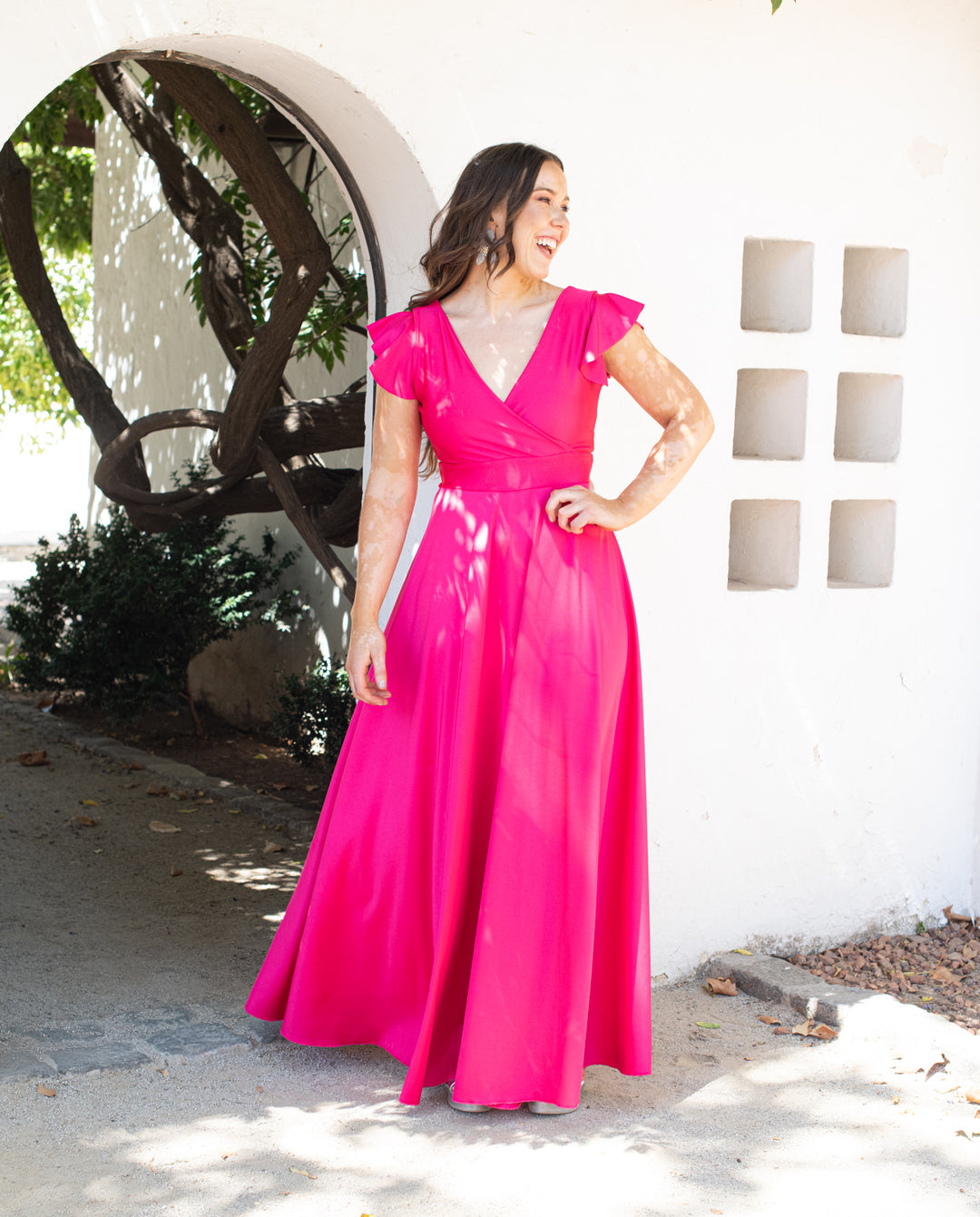 Vestido Largo de Fiesta Lea Fucsia