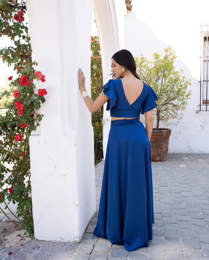 Conjunto De Fiesta Isa Azul Royal