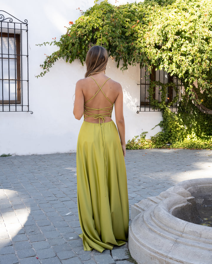 Vestido De Fiesta Camila Verde Limon