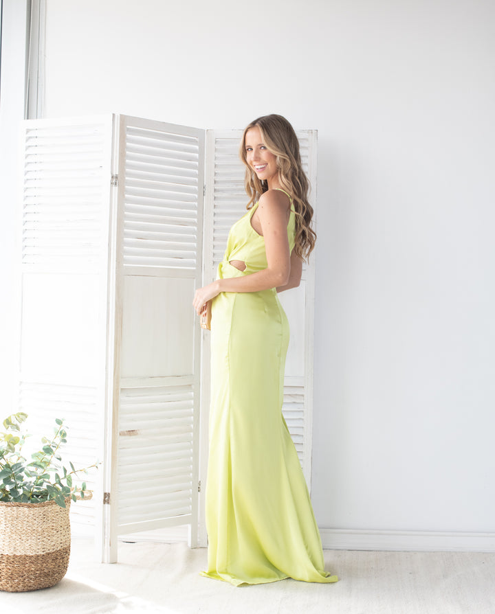 Vestido Largo de Fiesta Leire un Hombro Lima