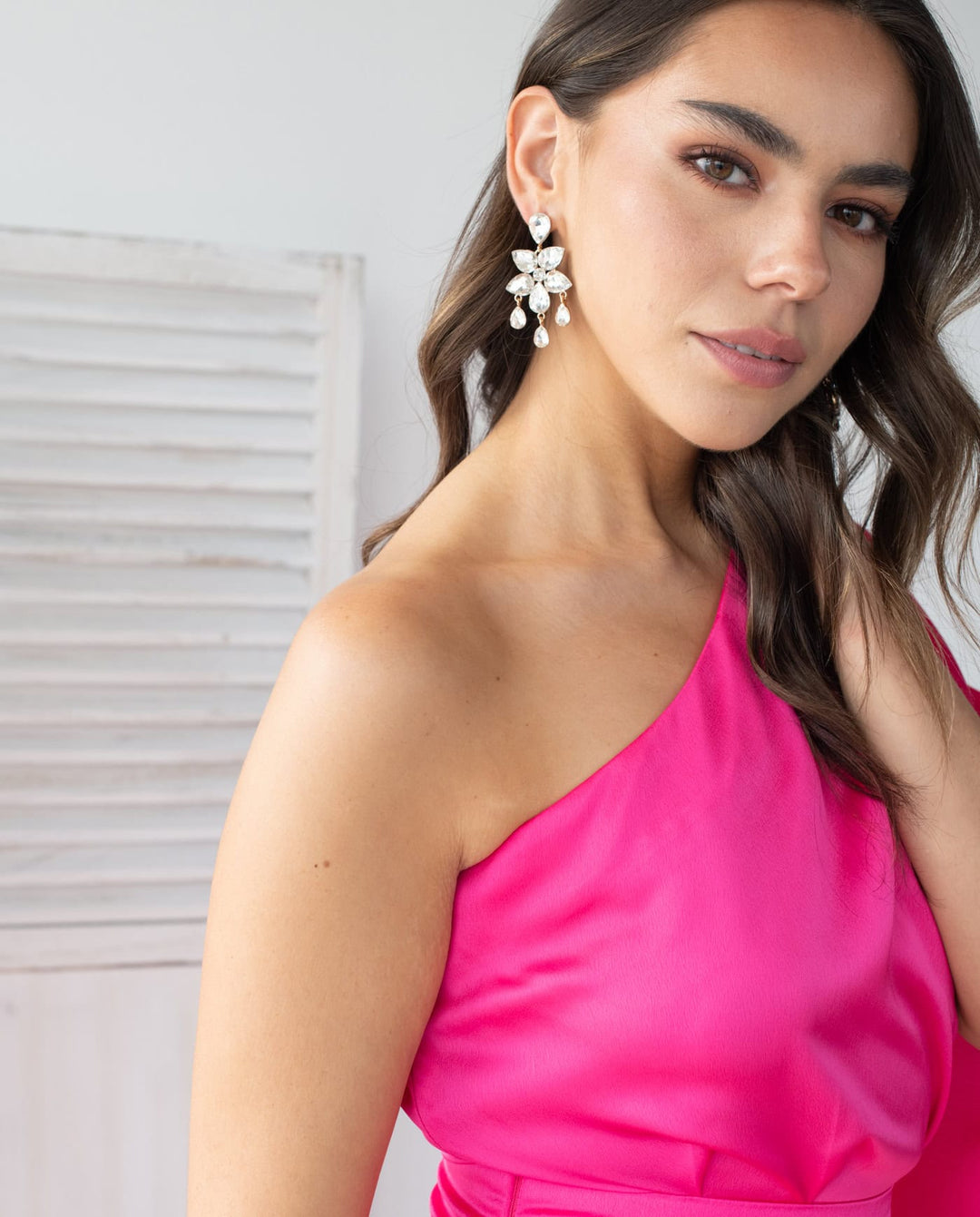 Enterito Largo Laura Satín fucsia