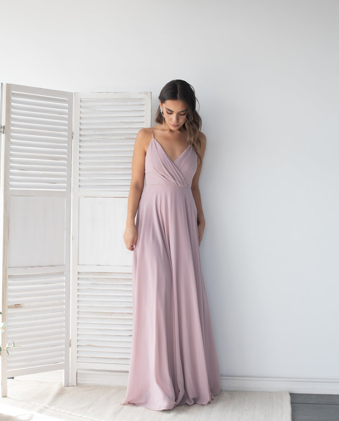 Vestido Largo de Fiesta Mila Rosado