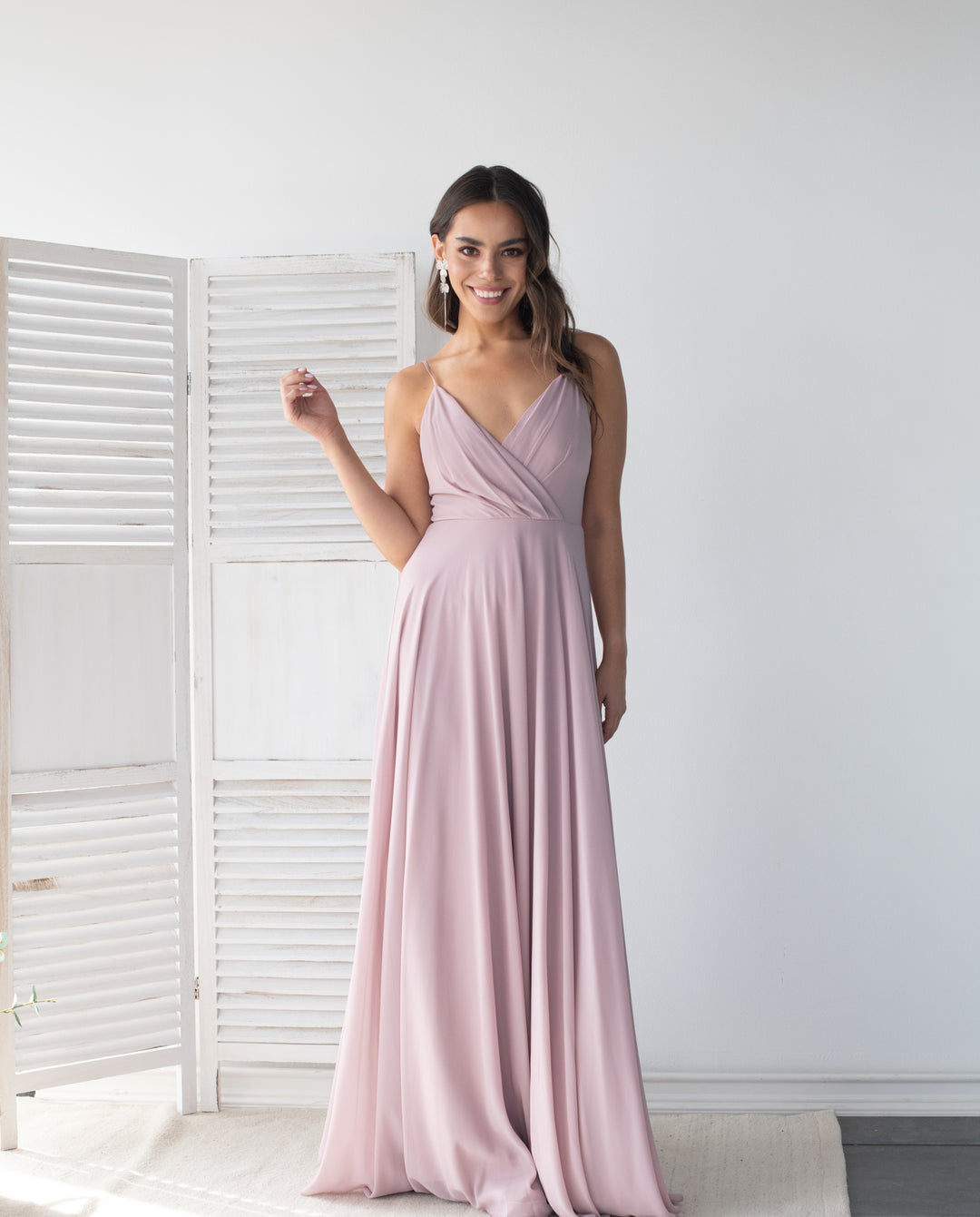 Vestido Largo de Fiesta Mila Rosado