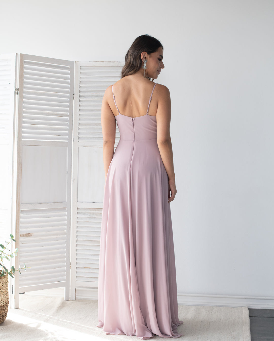 Vestido Largo de Fiesta Mila Rosado