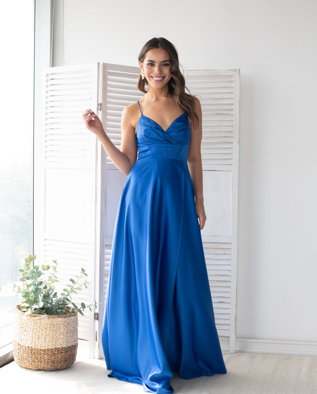 Vestido Largo de Fiesta Lara Azul Royal