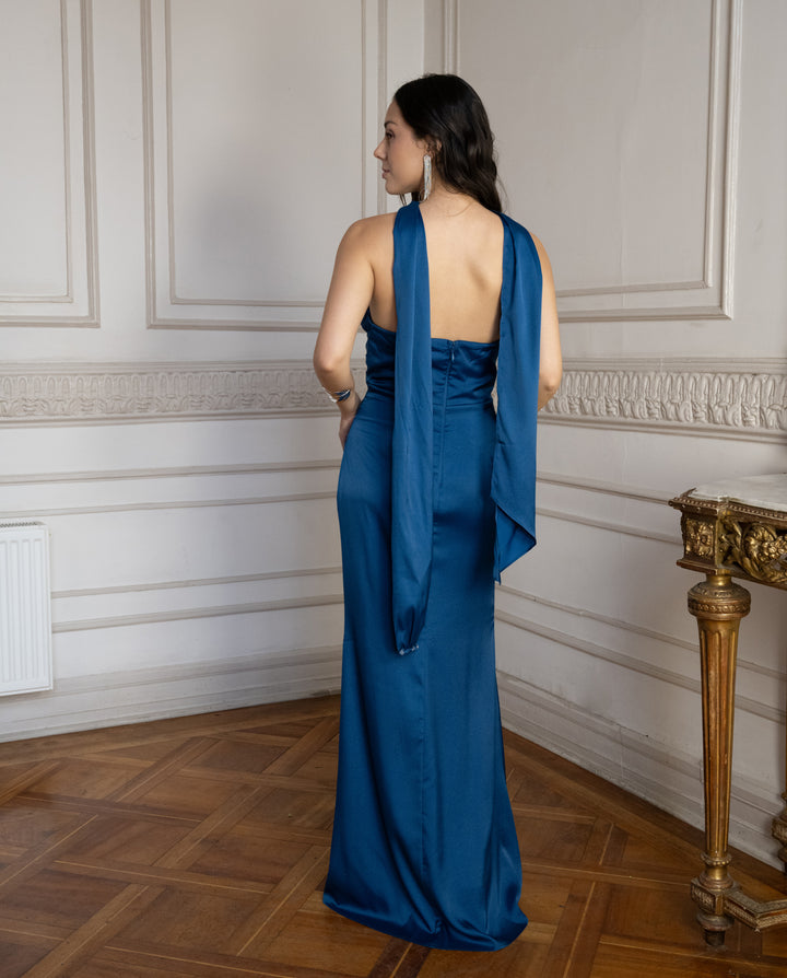 Vestido de Fiesta Paloma Turquesa Oscuro