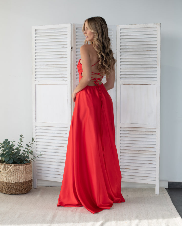 Vestido de Fiesta Largo Camila Rojo