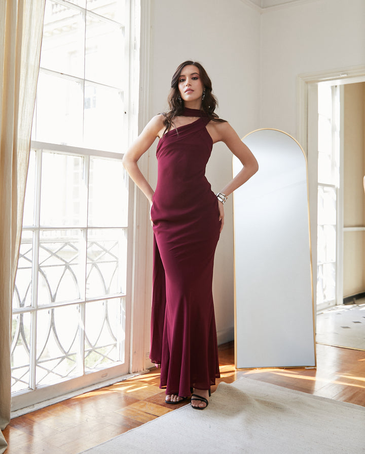Vestido Largo de Fiesta Anastasia Burdeo