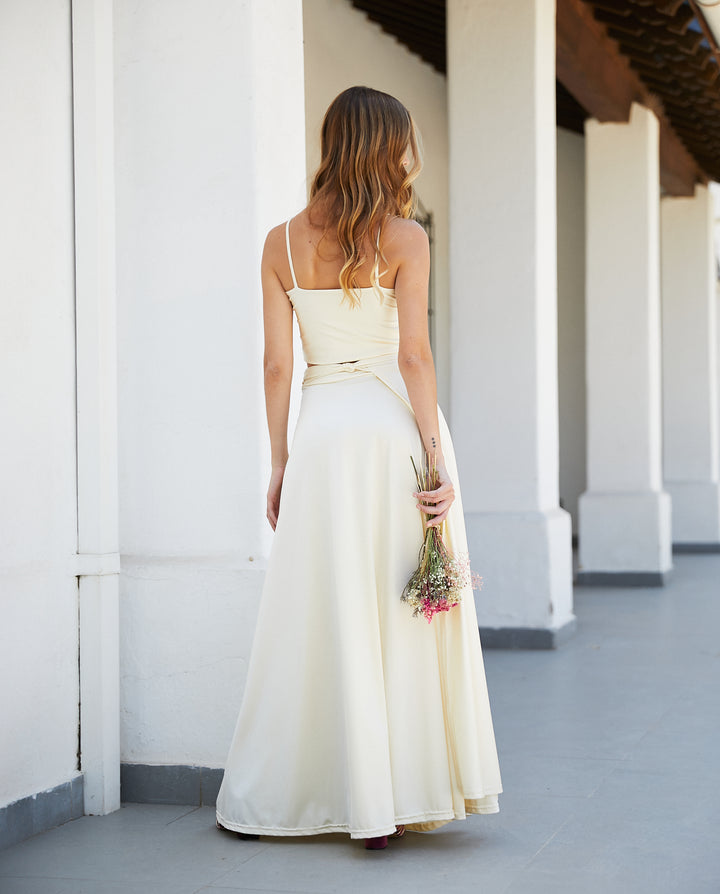 Conjunto de Novia Nudo Crema