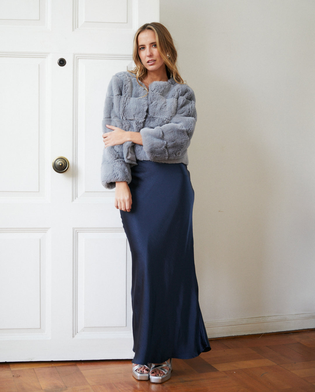 Vestido Largo de Fiesta Tais Azul Oscuro