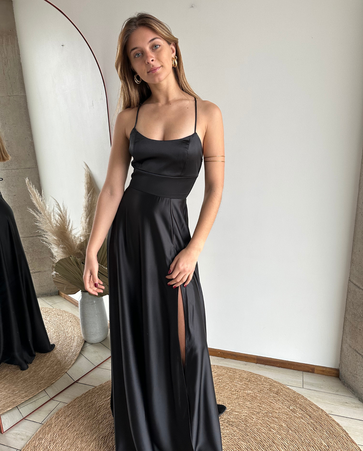 Vestido Largo de Fiesta Rafa Negro