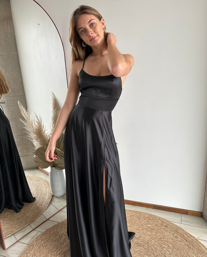 Vestido Largo de Fiesta Rafa Negro