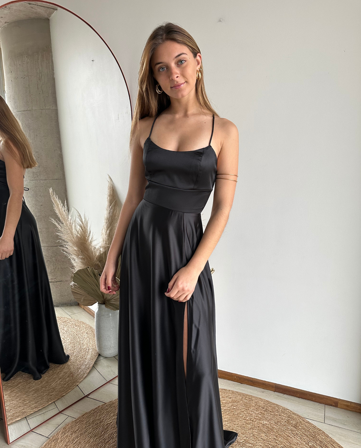 Vestido Largo de Fiesta Rafa Negro