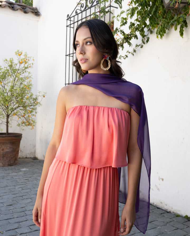 Pañuelo De Gasa Sofía Morado