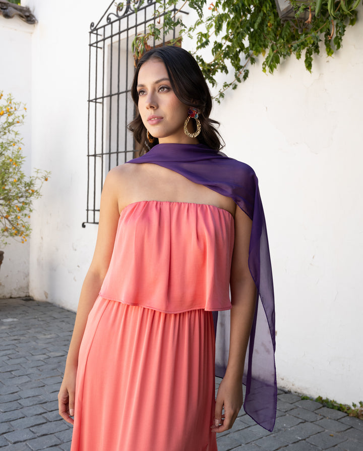 Pañuelo De Gasa Sofía Morado
