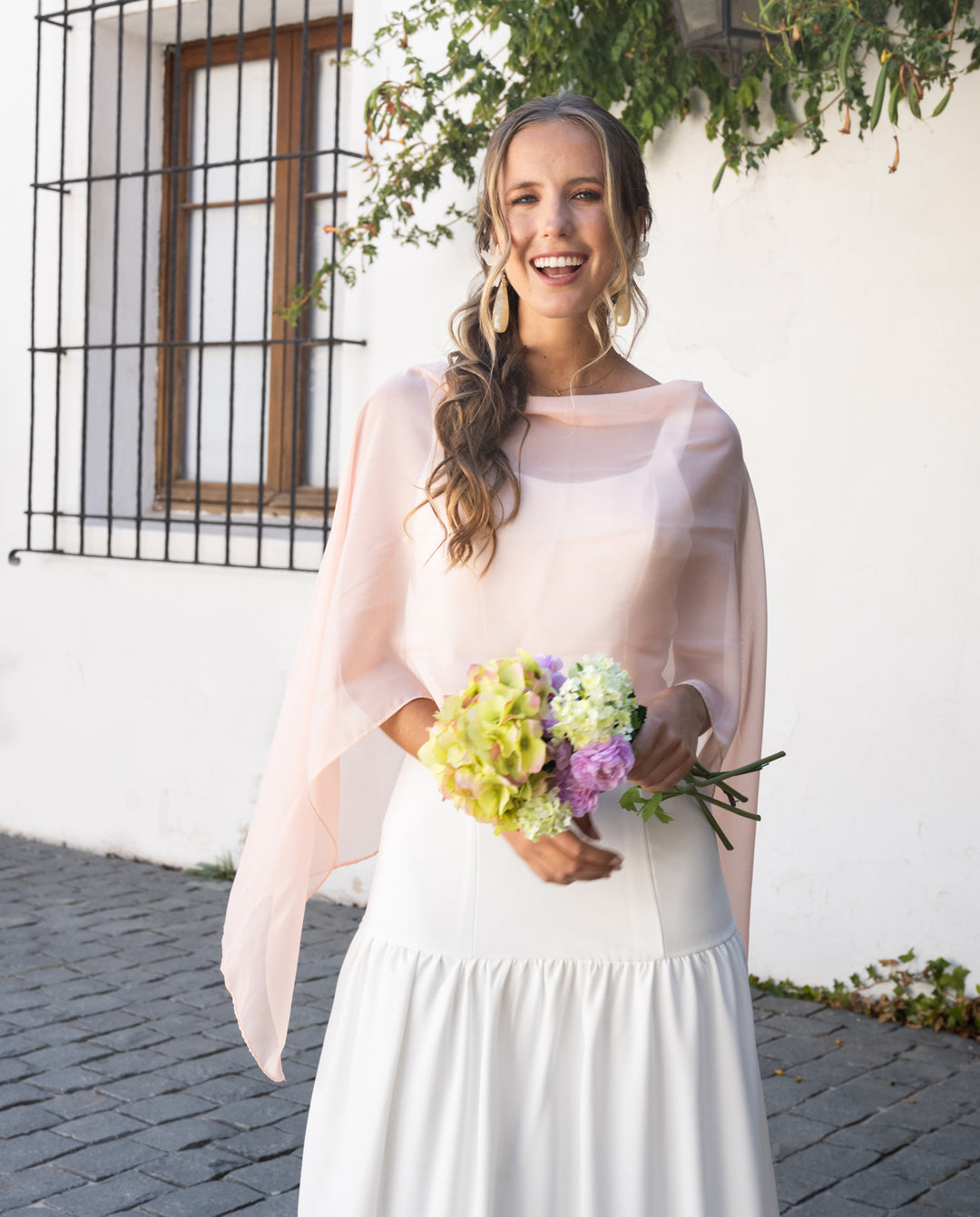Pañuelo De Gasa Sofía Rosado Claro